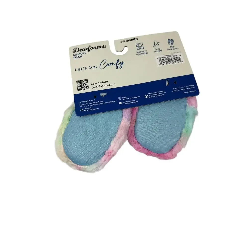 Dearfoams Easter Gifts for Kids Fuzzy Bunny Slippers,‎ Infant Bunny, 6-9
